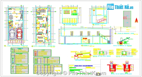 kiến trúc  nhà 2 tầng,nhà 2 cấp,cad nhà 2 cấp